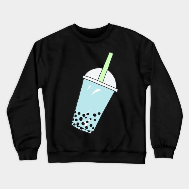 Japanese Soda Milk Bubble Tea Crewneck Sweatshirt by PeachPantone